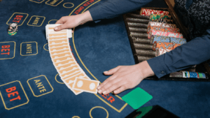 image a casino poker table