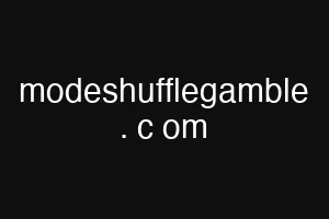 modeshufflegamble . c om